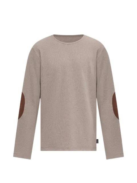 MM6 Maison Margiela elbow-patch ribbed-knit sweater Neutrals SH0NH0025M20122