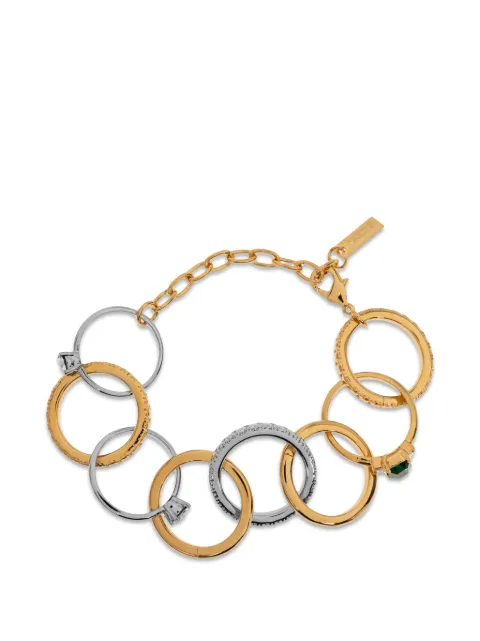 Moschino ring-embellished bracelet Gold 26271A91098407