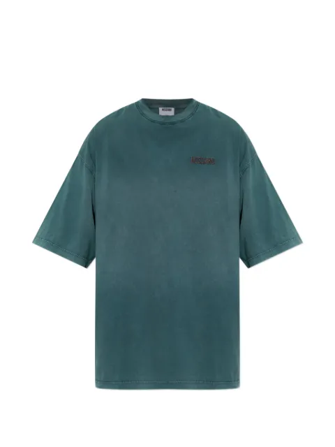 Moschino embroidered-logo T-shirt Green 262ZZJ07225241
