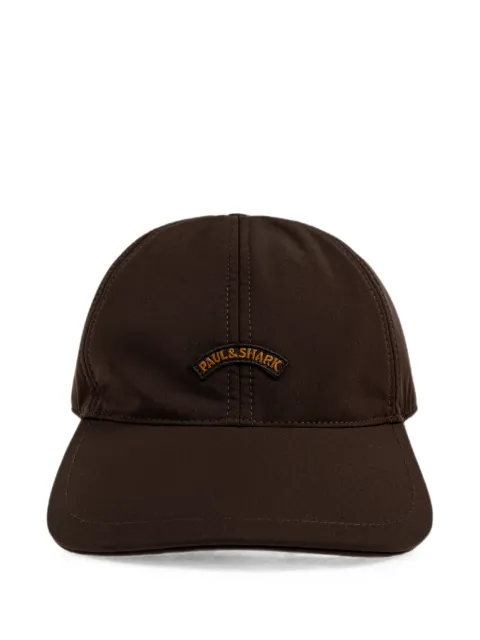 Paul & Shark logo-patch elasticated-back cap Brown 143171050