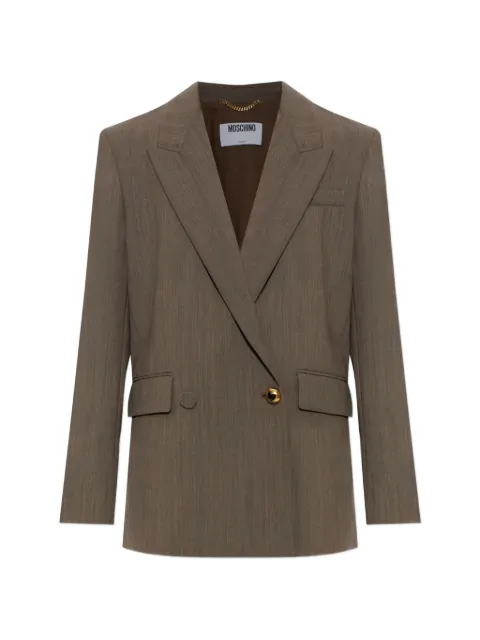 Moschino double-breasted heart-button blazer Brown 262EA0511