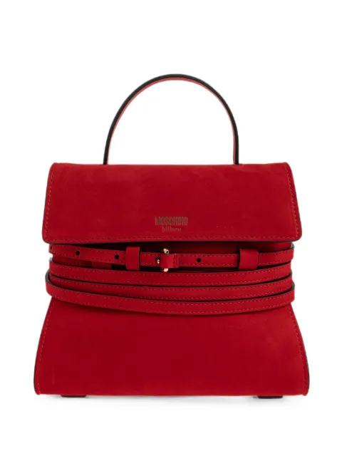 Moschino Tie Me suede tote bag Red MC4166PP1P
