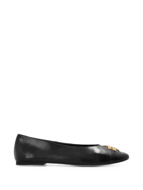 Tory Burch Charlie logo-plaque ballet flats Black 187711