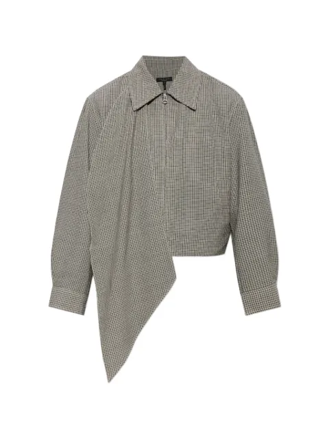 rag & bone scarf-detail checked wool jacket Grey RAK226P0MTA0