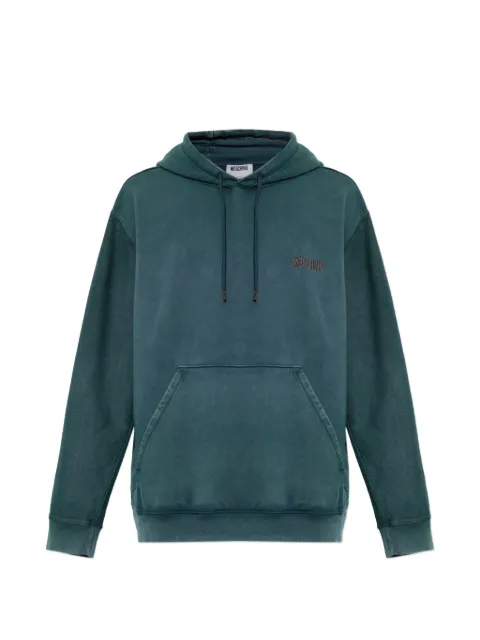 Moschino logo-embroidered drawstring hoodie Green 262ZZJ17105228