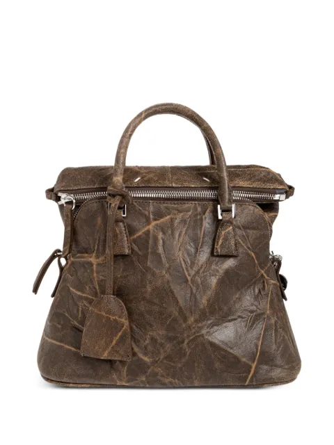 Maison Margiela Mini 5AC leather tote bag Brown SB1WG0084P8990