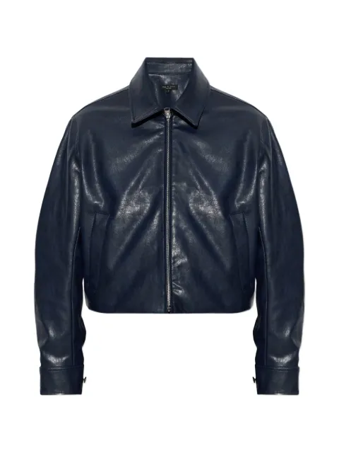 rag & bone zip-up collared jacket Blue RAK126P0MLT0