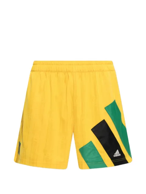 adidas x Disney x Brain Dead patterned-jacquard track shorts Yellow KR5197