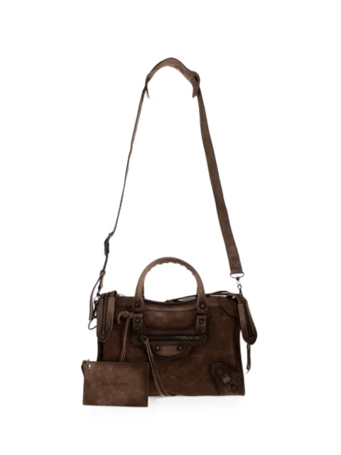 Balenciaga small Le City leather tote bag Brown 8657622ACNH