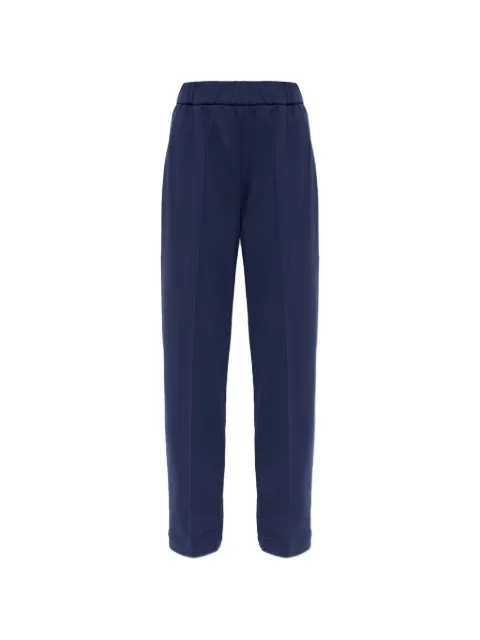 Moncler logo-appliqué trousers Blue L20938H0000289A66