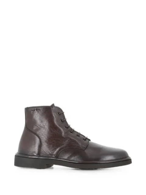 Alexander Hotto lace-up leather ankle boots Brown 70058