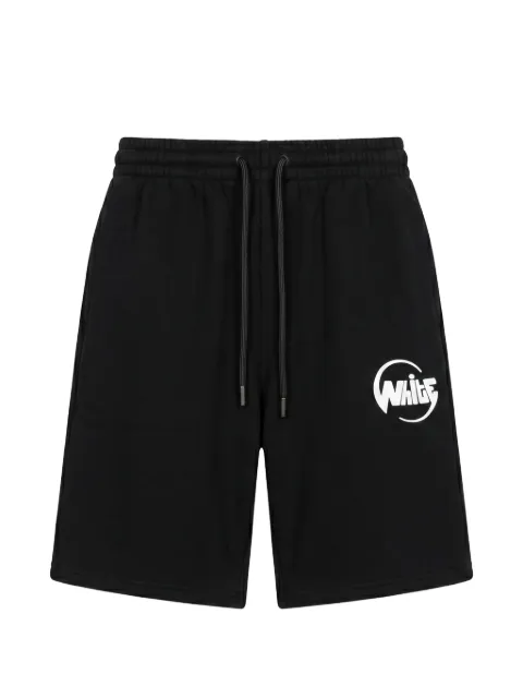 Off-White logo-print drawstring-waist shorts Black 44OWOS26B084001