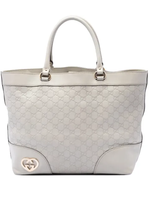 Gucci Pre-Owned 2016-2026 Guccissima Lovely tote bag White R5G72H2O2CY791F9
