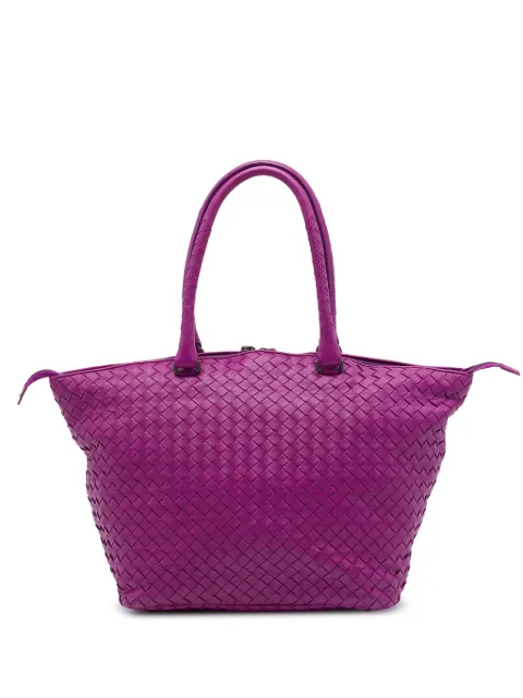 Bottega Veneta Pre-Owned 2009 Nappa Intrecciato Zip tote bag Purple QAV4WUN2PI8994FI