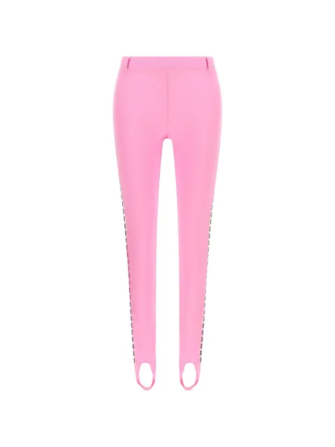 Moschino logo-tape stirrup leggings Pink A03185545