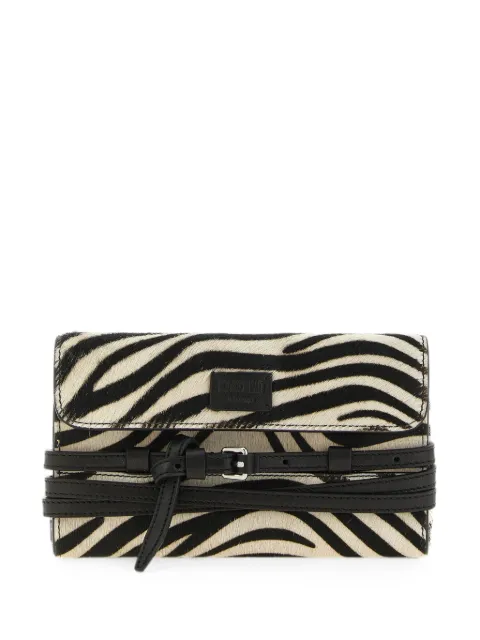 Moschino zebra-print Tie Me wallet on chain Neutrals MC5604PP1POE2952