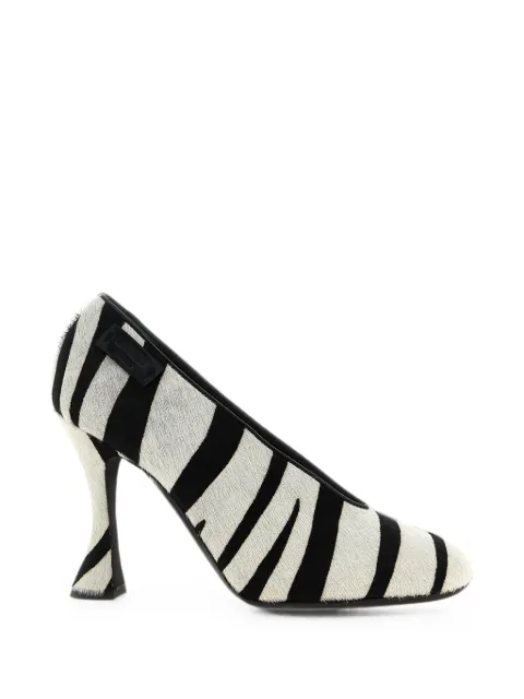 Moschino zebra-print pony-hair pumps White MA1020AC1PML010A