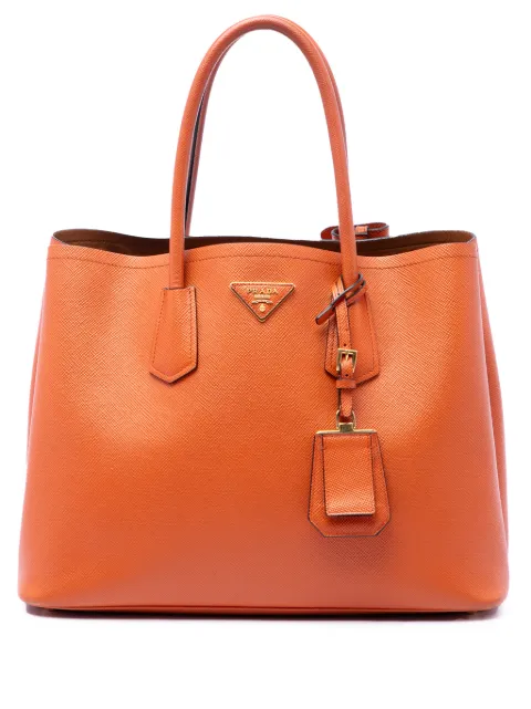 Prada Pre-Owned 2000-2013 Medium Saffiano Cuir Double Handle satchel Orange BDSAICXA3N0JJCEQ