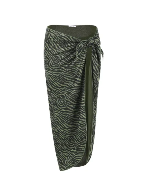 Oséree animal-print lurex pareo Black TGF268