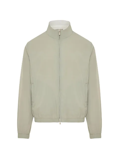 Enrico Mandelli logo-embroidered zip-up jacket Green 1T516A5620