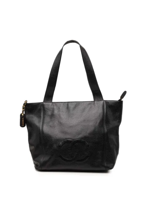 CHANEL Pre-Owned 1997-1999 CC Caviar tote bag Black 3KIZBGGNB0Z4092M
