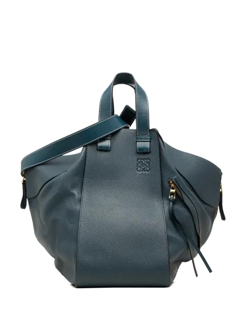 Loewe Pre-Owned 2017 Medium Grained Calfskin Hammock satchel Blue NF527W0FOTVI7PSS