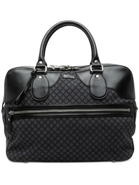 Gucci Pre-Owned 2000-2015 Diamante Canvas travel bag Grey 19SMLIC2H01LY2HW