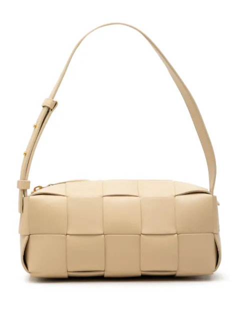 Bottega Veneta Pre-Owned 2012-2026 Small Nappa Intrecciato Brick Cassette shoulder bag Brown 0BRFKSHOQLG3307J