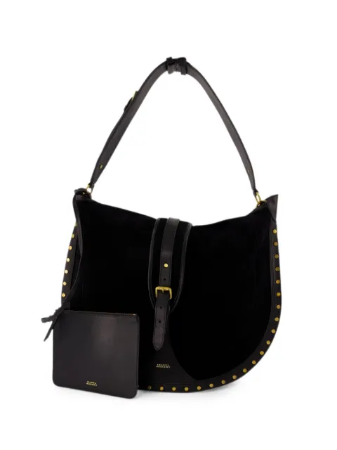 ISABEL MARANT Oskan Soft studded shoulder bag Black PP0200FFD2C29