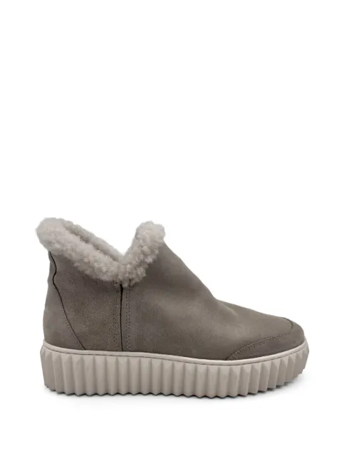 Voile Blanche Luna shearling-trim ankle boots Grey LUNASUEDE