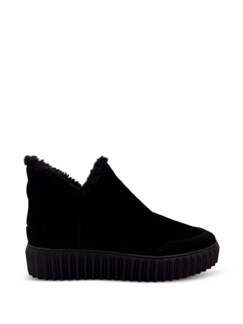 Voile Blanche Luna shearling-trim ankle boots Black LUNASUEDE