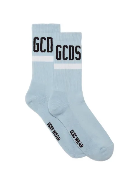 GCDS logo-intarsia socks Blue A2OU3800KC7