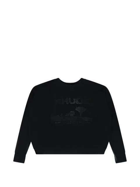 RHUDE graphic-print crew-neck sweater Black RHDMHDS1946