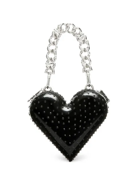 GCDS crystal-embellished heart mini bag Black A1OW5605AB5