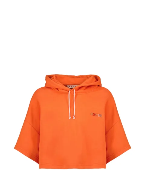 Marni cropped hoodie Orange FLJE0177X000R17