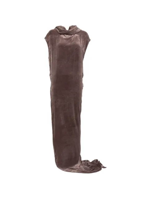Rick Owens high-neck side-slit maxi dress Green RP02F5573V