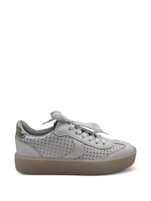Voile Blanche perforated leather low-top sneakers White MINDMASH