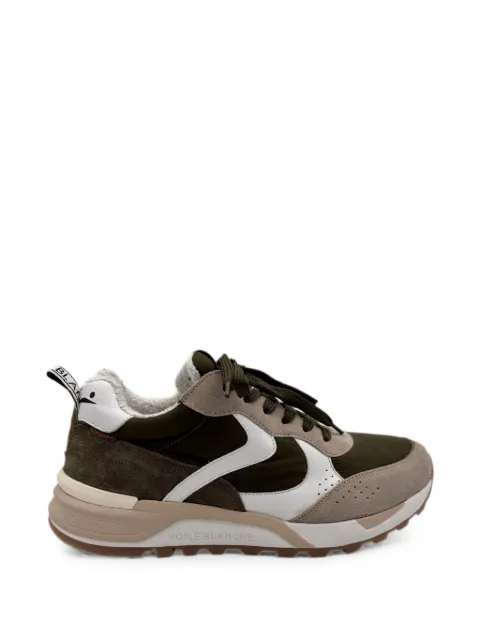 Voile Blanche panelled suede sneakers Green MAGGSUEDENYLON