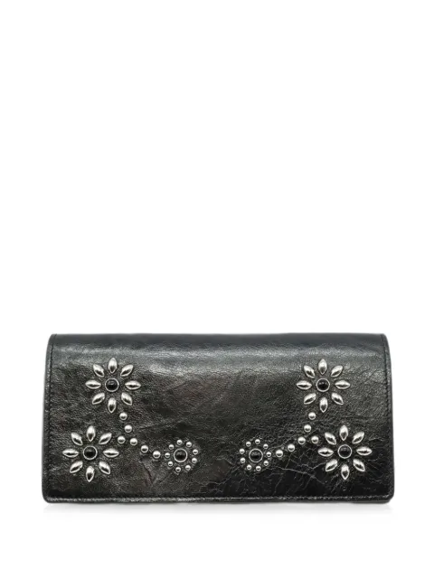 Htc Los Angeles flower-studded wallet Black 26SHTPF001