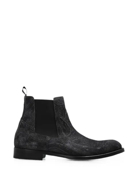 ETRO paisley-print suede Chelsea boots Grey MS4B0011A