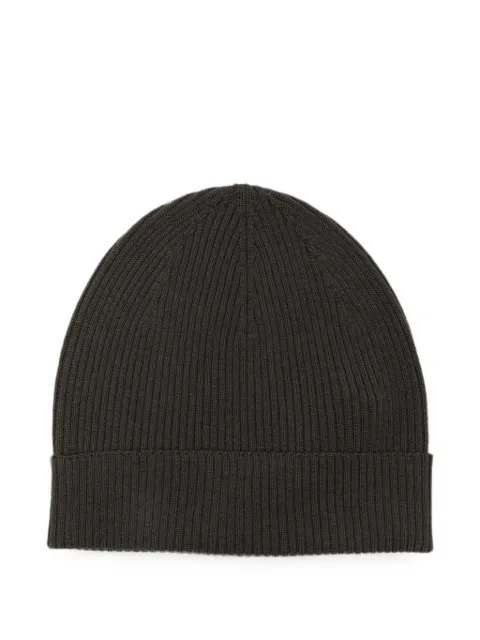 Rick Owens ribbed-knit beanie hat Grey RP02F5495