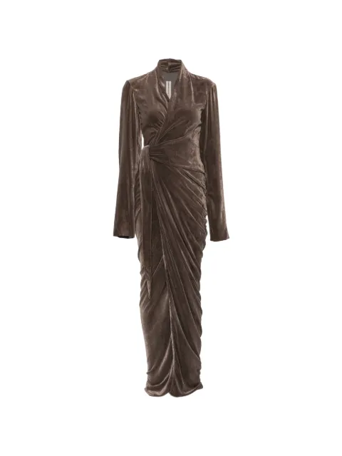 Rick Owens draped wrap maxi dress Grey RP02F5501V