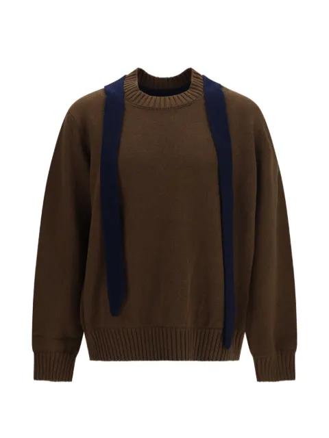 sacai wool sweater Brown 2604069M
