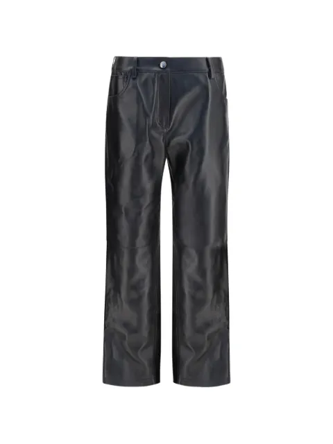 Magda Butrym straight-leg leather trousers Black 289726