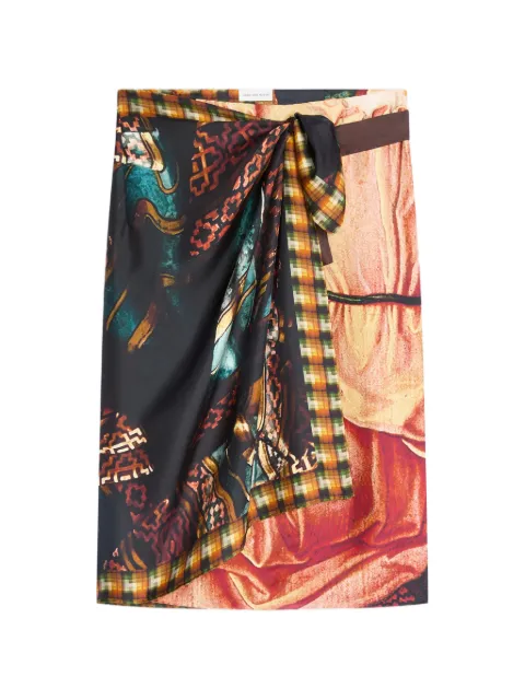 DRIES VAN NOTEN wrap scarf-skirt Black 2620108034057