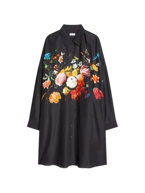 DRIES VAN NOTEN viscose shirt dress Black 2620110024087
