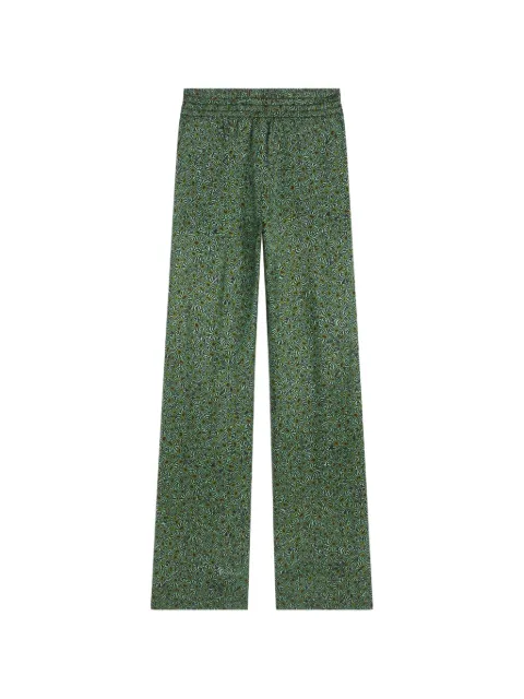DRIES VAN NOTEN slim-fit viscose pants Green 2620209134006