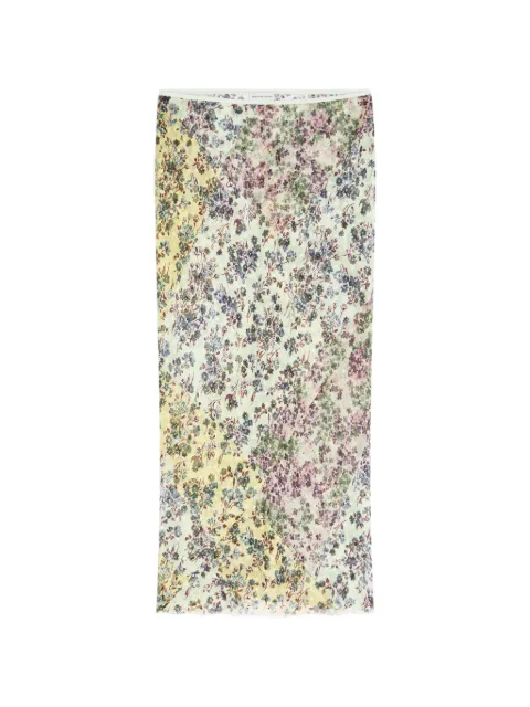 DRIES VAN NOTEN jacquard midi skirt Green 2620108024157