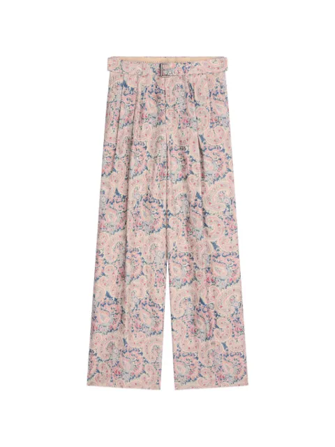 DRIES VAN NOTEN belted jacquard pants Neutrals 2620209064262