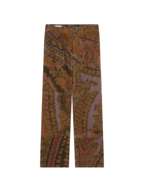DRIES VAN NOTEN printed workwear pants Brown 2620209314029